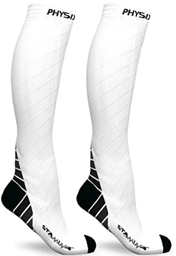 Physix Gear Compression Socks White L/XL | Support Circulation & Blood Flow thumbnail 4