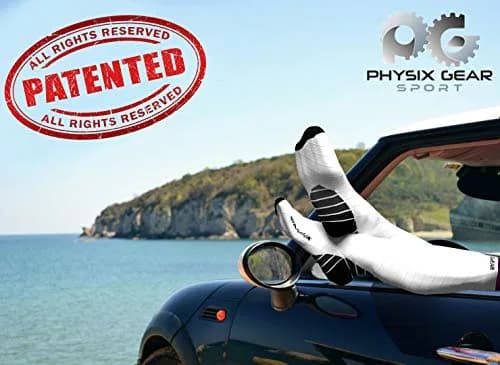 Physix Gear Compression Socks White L/XL | Support Circulation & Blood Flow thumbnail 2