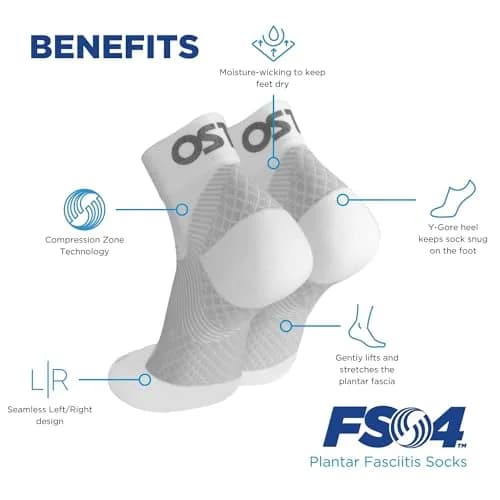 OrthoSleeve FS4 Plantar Fasciitis Compression Socks | Targeted Foot Support for Active Adults thumbnail 5