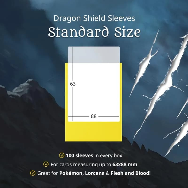 Dragon Shield Standard Size Matte Card Sleeves Jet 100 CT | Protects Cards Up to 63x88mm thumbnail 5