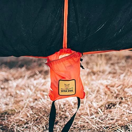 Wise Owl Outfitters SnugNet Hammock Bug Net - Mesh Insect Shield for Camping & Backpacking, Black/Orange | Full Coverage, Ultralight (100-120 chars) thumbnail 3