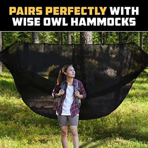 Wise Owl Outfitters Hammock Bug Net – Mosquito Net for Hammock, Lightweight Bug Netting for Camping, Hiking, Backpacking, Forest & Outdoor Use thumbnail 7