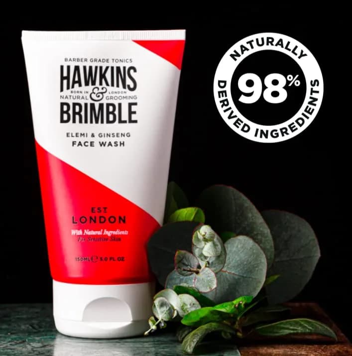 Hawkins & Brimble Mens Face Wash 150ml Aloe Vera for Sensitive Skin | Oil Control & Refreshing thumbnail 4