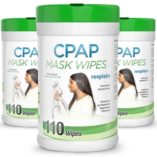 RespLabs CPAP Mask Wipes 330 Count (9 Months Supply) | Unscented, Alcohol-Free, Safe for All CPAP Masks thumbnail 1
