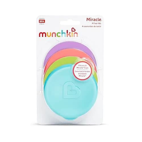Munchkin Miracle 360 Sippy Cup Lids 4 Count Assorted Colors | BPA-Free & Dishwasher-Safe thumbnail 5