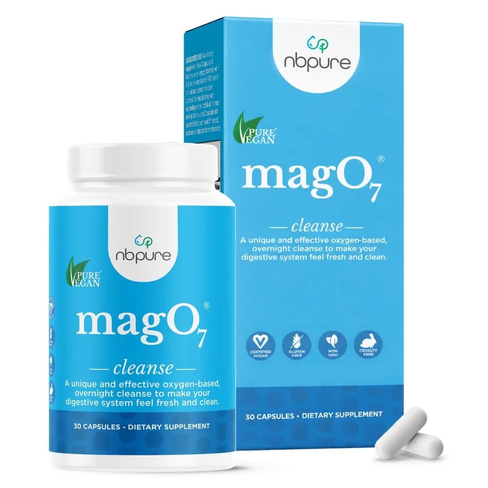 nbpure MagO7 Natural Colon Cleanse & Detox 30 Capsules | Oxygenating Digestive System Cleanse