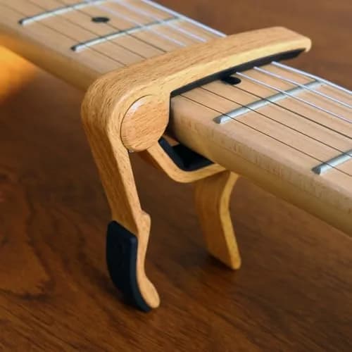WINGO Guitar Capo for Acoustic and Electric Guitar with 5 Picks, Burlywood | Quick-Release, No Buzz, 6-String Steel Acoustic/Electric thumbnail 5