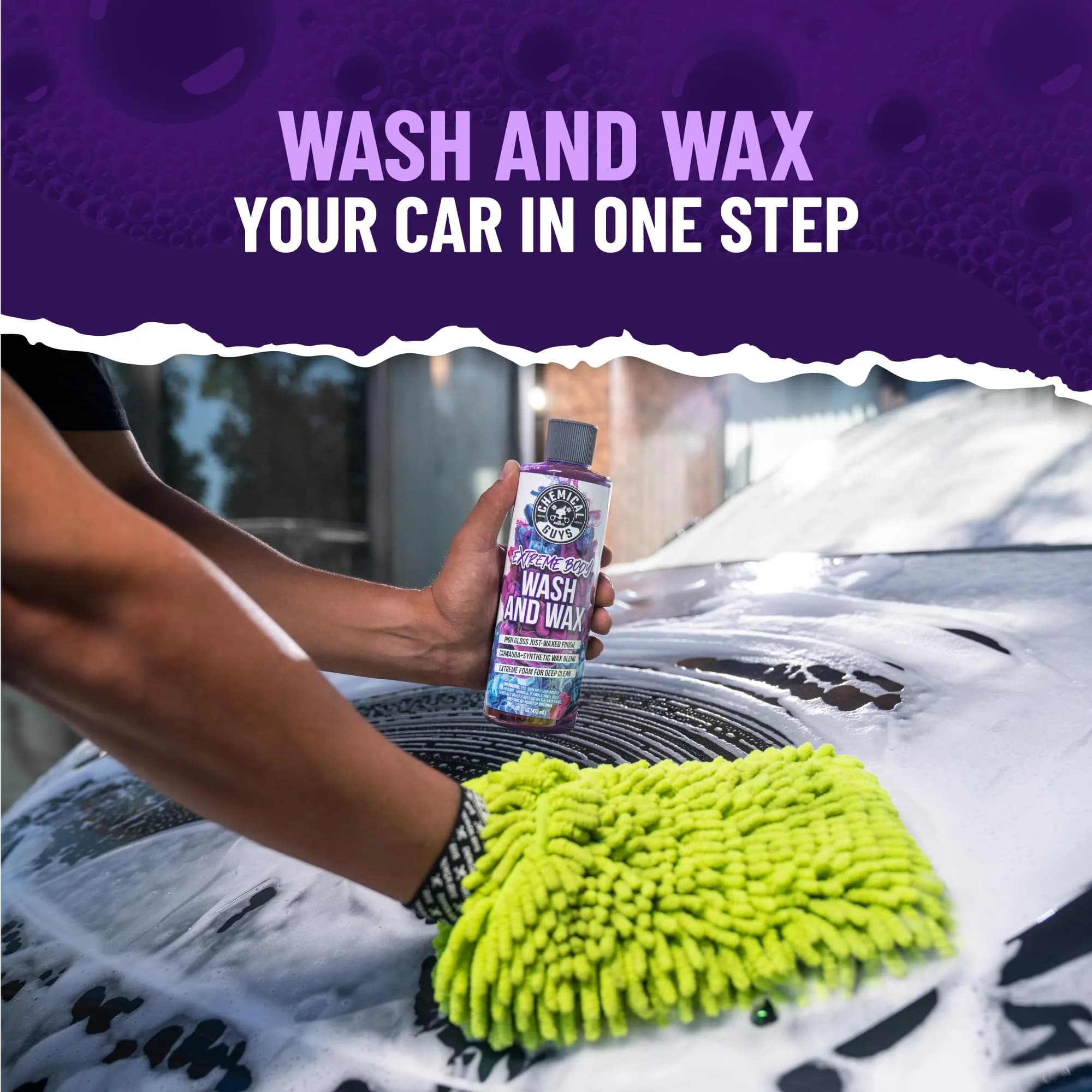 Chemical Guys Extreme Bodywash & Wax Car Wash Soap 473ml (16 oz) | pH-Balanced Formula for Gloss & Protection — 64 Ounce thumbnail 2