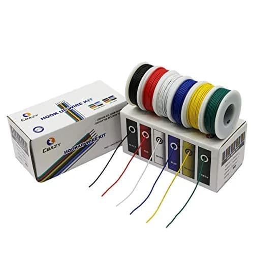 CBAZY PVC Electrical Wire Kit 26AWG 6 Colors 32.8ft | Tinned Copper, 300V, DIY Friendly thumbnail 7