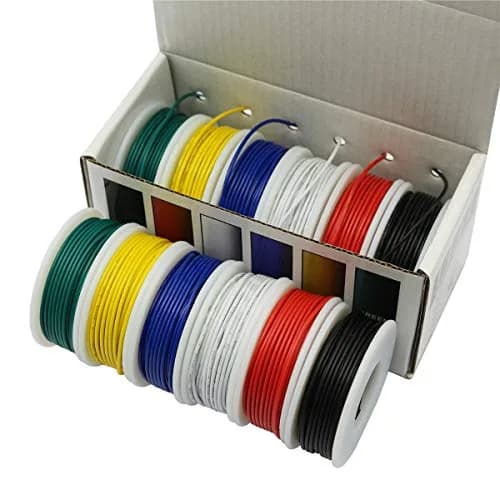 CBAZY PVC Electrical Wire Kit 26AWG 6 Colors 32.8ft | Tinned Copper, 300V, DIY Friendly thumbnail 3