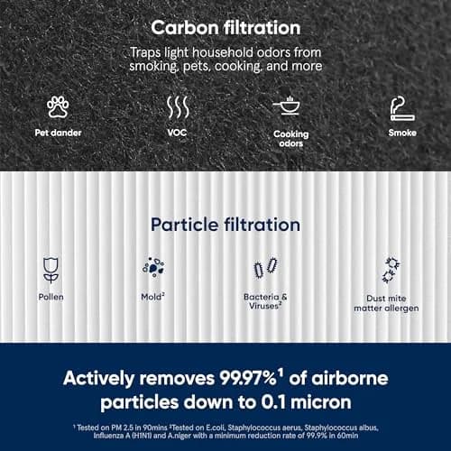 Blueair Blue Pure 411+ Genuine Replacement Filter, Particle and Activated Carbon | 19.05cm x 20.32cm x 28.19cm (7.5" x 8" x 11.1") thumbnail 3