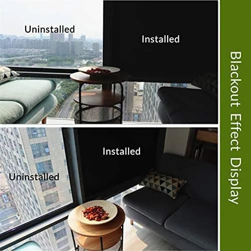 VELIMAX Static Cling Total Blackout Window Film 90cm x 200cm (35.4" x 78.7") | Blocks 99% Light for Privacy thumbnail 5