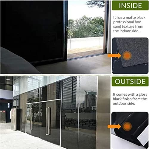 VELIMAX Static Cling Total Blackout Window Film 45cm x 200cm | Blocks 99% Light & Heat, Reusable Privacy thumbnail 4