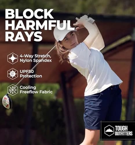 Tough Outdoors UV Arm Sleeves for Men Women | Sun Protection & Cooling, 2 Pairs, Unisex thumbnail 2