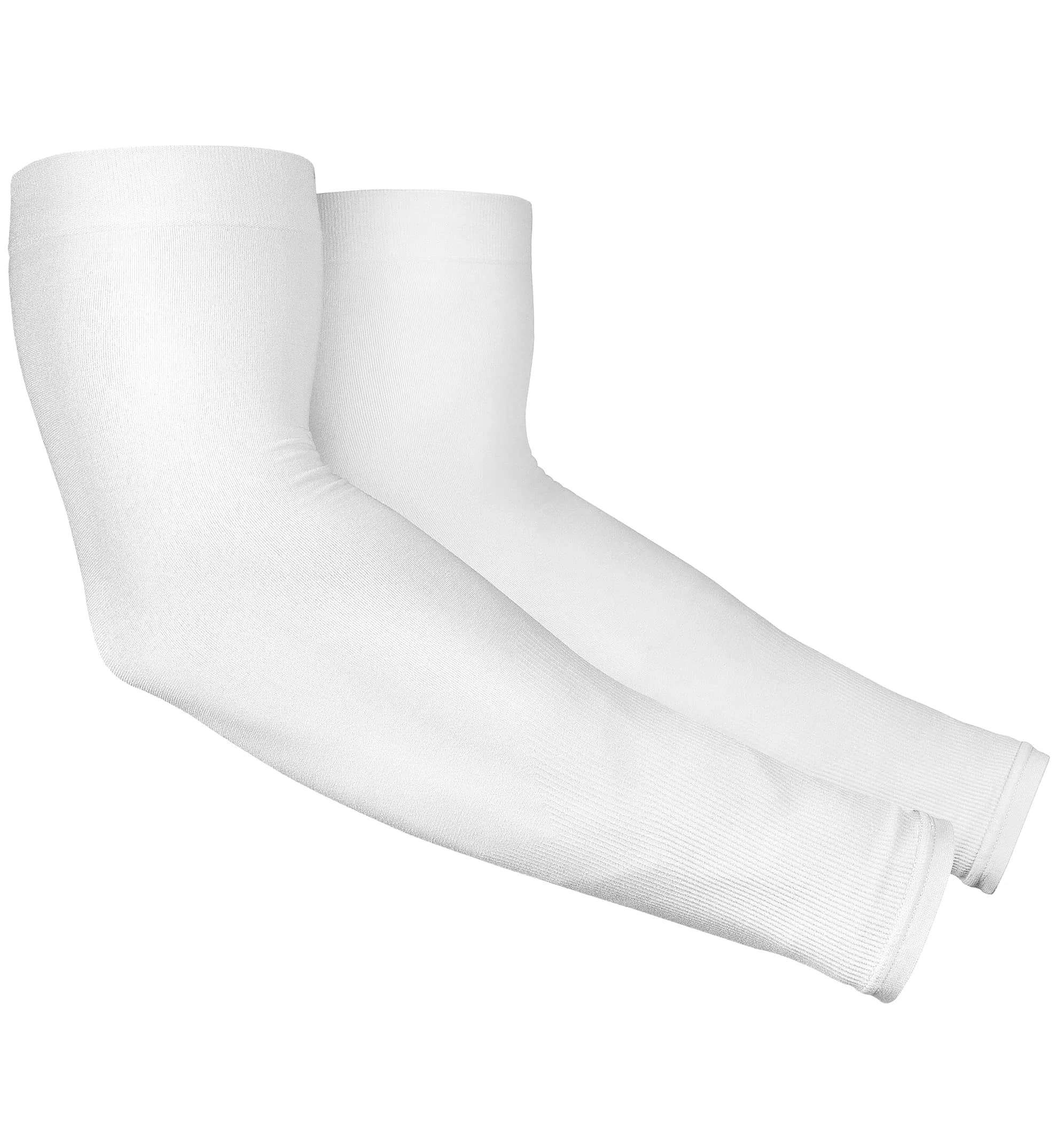 Tough Outdoors UV Arm Sleeves for Men & Women - Sun Protection Cooling Compression Arm Sleeve (1 Pair, White)