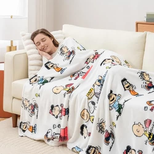 Berkshire VelvetLoft Peanuts Snoopy Plush Throw Blanket 55" x 70" | Soft & Cozy for Peanuts Fans thumbnail 4