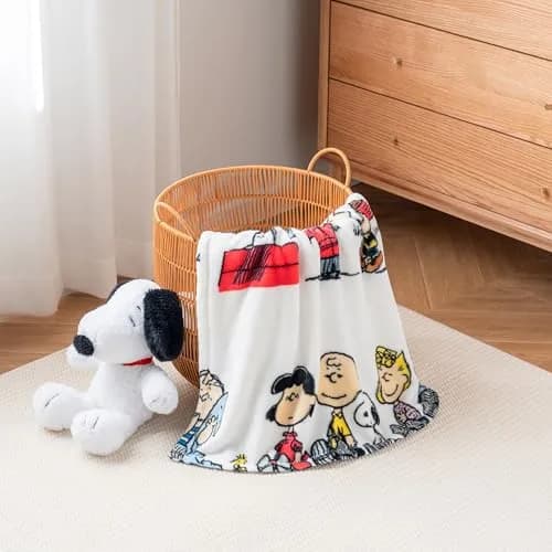 Berkshire VelvetLoft Peanuts Snoopy Plush Throw Blanket 55" x 70" | Soft & Cozy for Peanuts Fans thumbnail 8