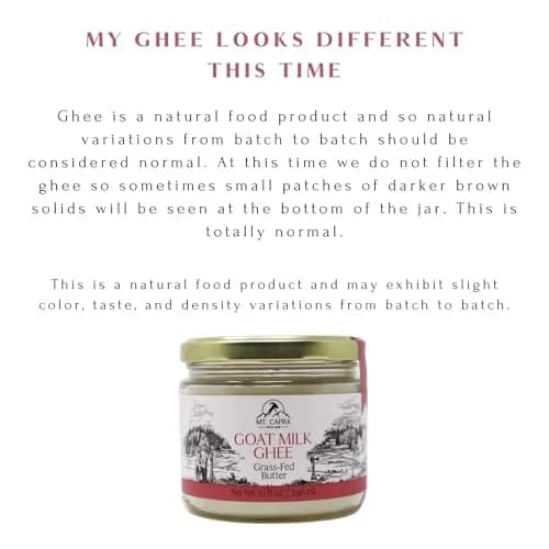 Mt. Capra Goat Milk Ghee | Unsalted, Pasture Raised | 10 fl oz thumbnail 7