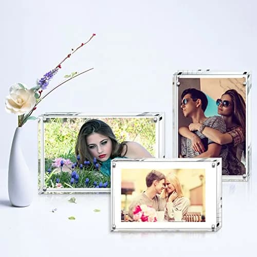 AMEITECH 3.5x5 inch Clear Acrylic Magnetic Picture Frame | Double-Sided Display thumbnail 7