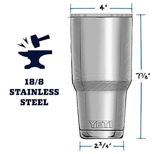 YETI Rambler 30 oz Stainless Steel Vacuum Insulated Tumbler with MagSlider Lid, 887 ml (30 oz) | Keeps Drinks Cold or Hot for Hours thumbnail 2