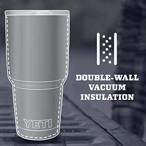 YETI Rambler 30 oz Stainless Steel Vacuum Insulated Tumbler with MagSlider Lid, 887 ml (30 oz) | Keeps Drinks Cold or Hot for Hours thumbnail 3