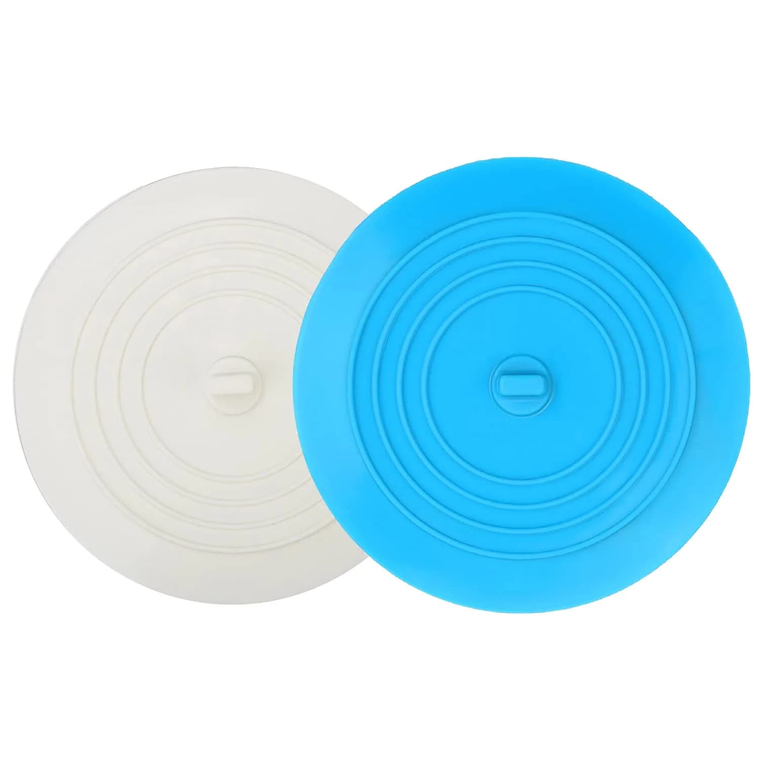 V-TOP Large Silicone Drain Plug 6" | Universal Bathtub & Sink Stopper, Green Transparent — 6" White&blue