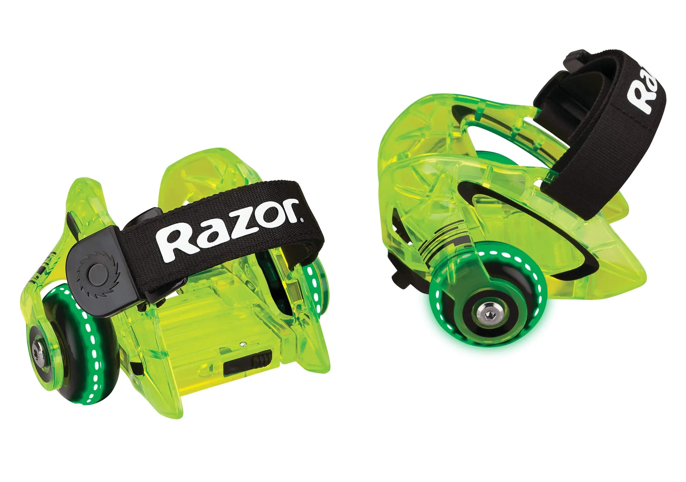 Razor Jetts DLX Heel Wheels - Neon Green | Light-Up LED & Sparks for Kids & Adults - main product image