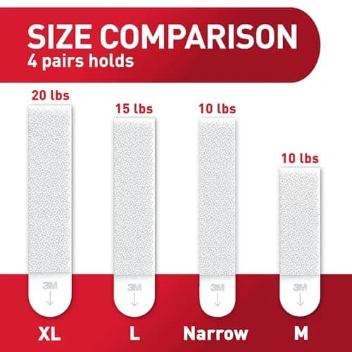 Command Small Picture Hanging Strips 36 Strips (18 Pairs) | Holds 4 lb Frames, Damage-Free Wall Hanging thumbnail 4