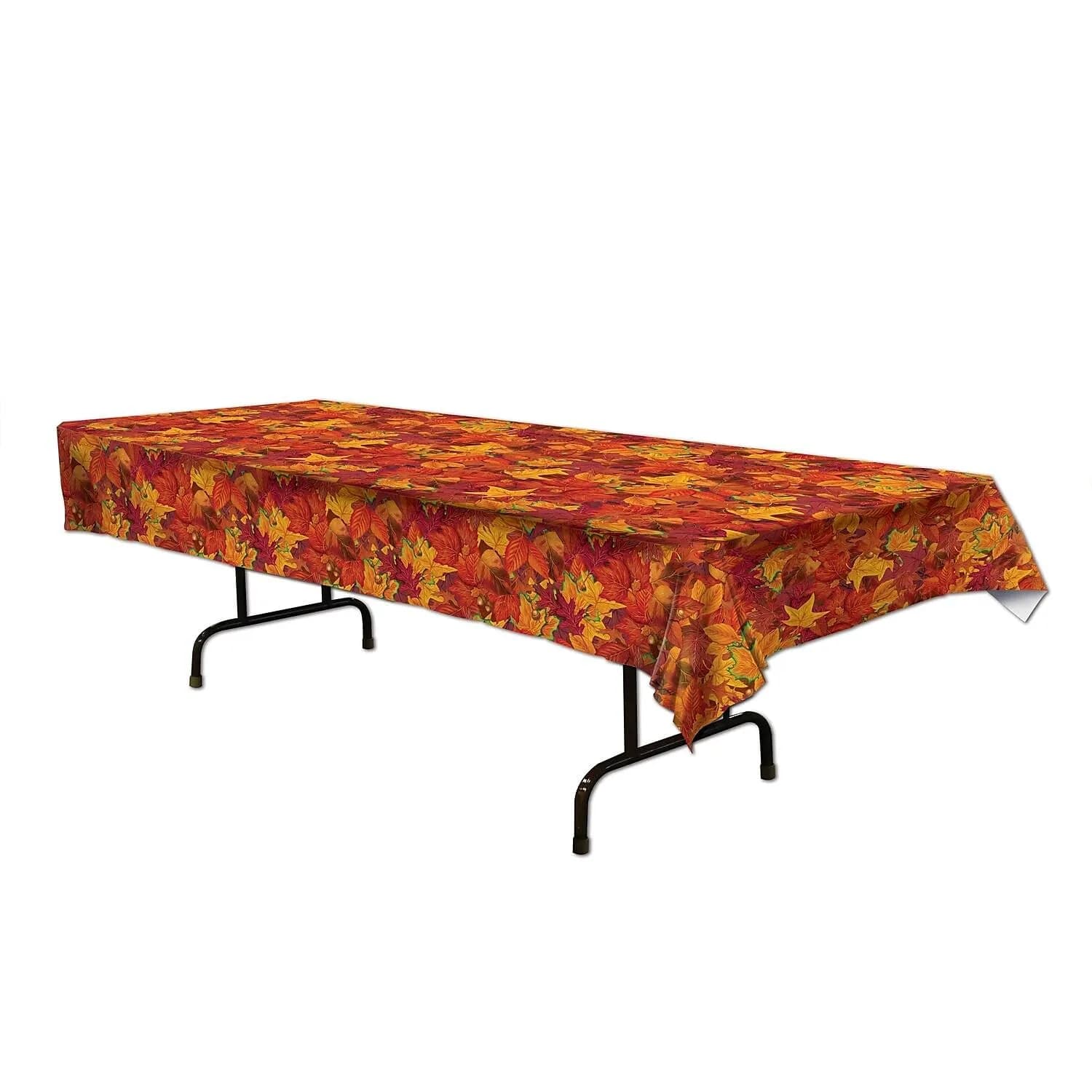 Beistle Fall Leaf Tablecovers 2 Piece Set 108" x 54" | Autumn Party Decorations - main product image