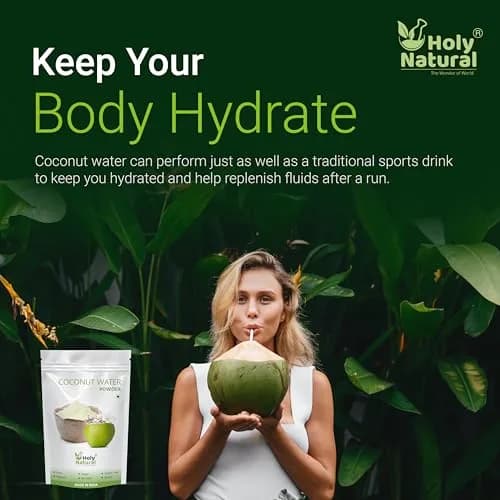 Holy Natural Coconut Water Powder 17.63 oz | 100% Natural, Vegetarian, Shelf Life 365 Days thumbnail 6