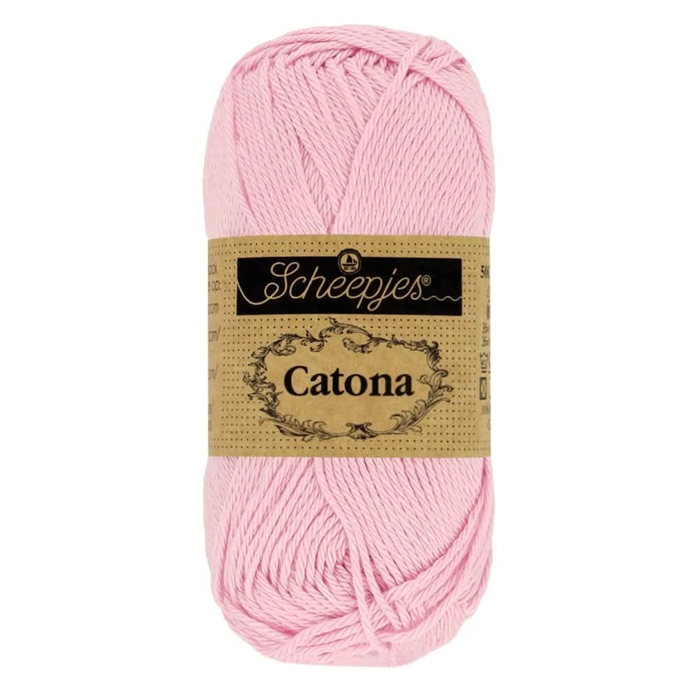 Scheepjes Icy Pink Cotton Yarn 50g | 100% Mercerized Cotton, Fine Gauge, Machine Washable - main product image