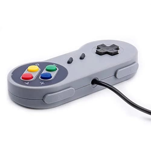 Rii Classic Retro USB Wired Game Controller for PC Gaming, Grey | 2 Pack, Compatible with Windows & Mac thumbnail 6