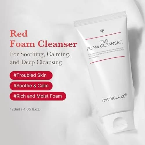 medicube Red Foam Cleanser 120ml (4.05 Fl Oz) | Deep Cleansing with Salicylic Acid thumbnail 2