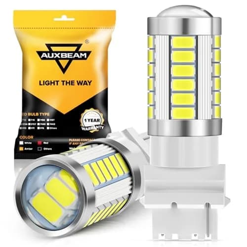 Auxbeam 3156 LED Bulbs White 6500K 4000 Lumens (Set of 2) | Plug & Play T25 P27W Replacement for Turn Signal Backup Lights thumbnail 1