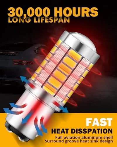 Auxbeam 1157 BAY15D LED Bulbs White 6500K 4000 Lumens (Pack of 2) | Brighter Reverse & Tail Lights thumbnail 5