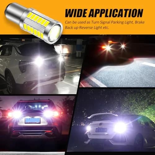 Auxbeam 1157 BAY15D LED Bulbs White 6500K 4000 Lumens (Pack of 2) | Brighter Reverse & Tail Lights thumbnail 6
