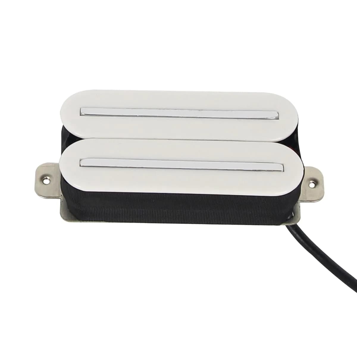 FLEOR High Output Bridge Humbucker Pickup, Black | Fully Wax Potted for Noise-Free Performance — White,14-15K