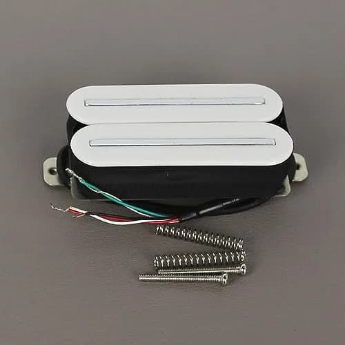 FLEOR High Output Bridge Pickup White | Dual Rail Humbucker for Electric Guitar thumbnail 3