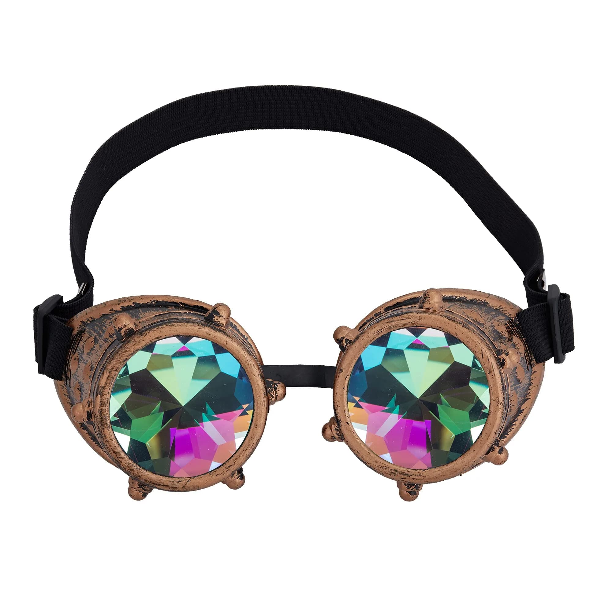 Lelinta Kaleidoscope Spiked Goggles with Adjustable Straps | Impact-Resistant Costume Eyewear for Women - main product image