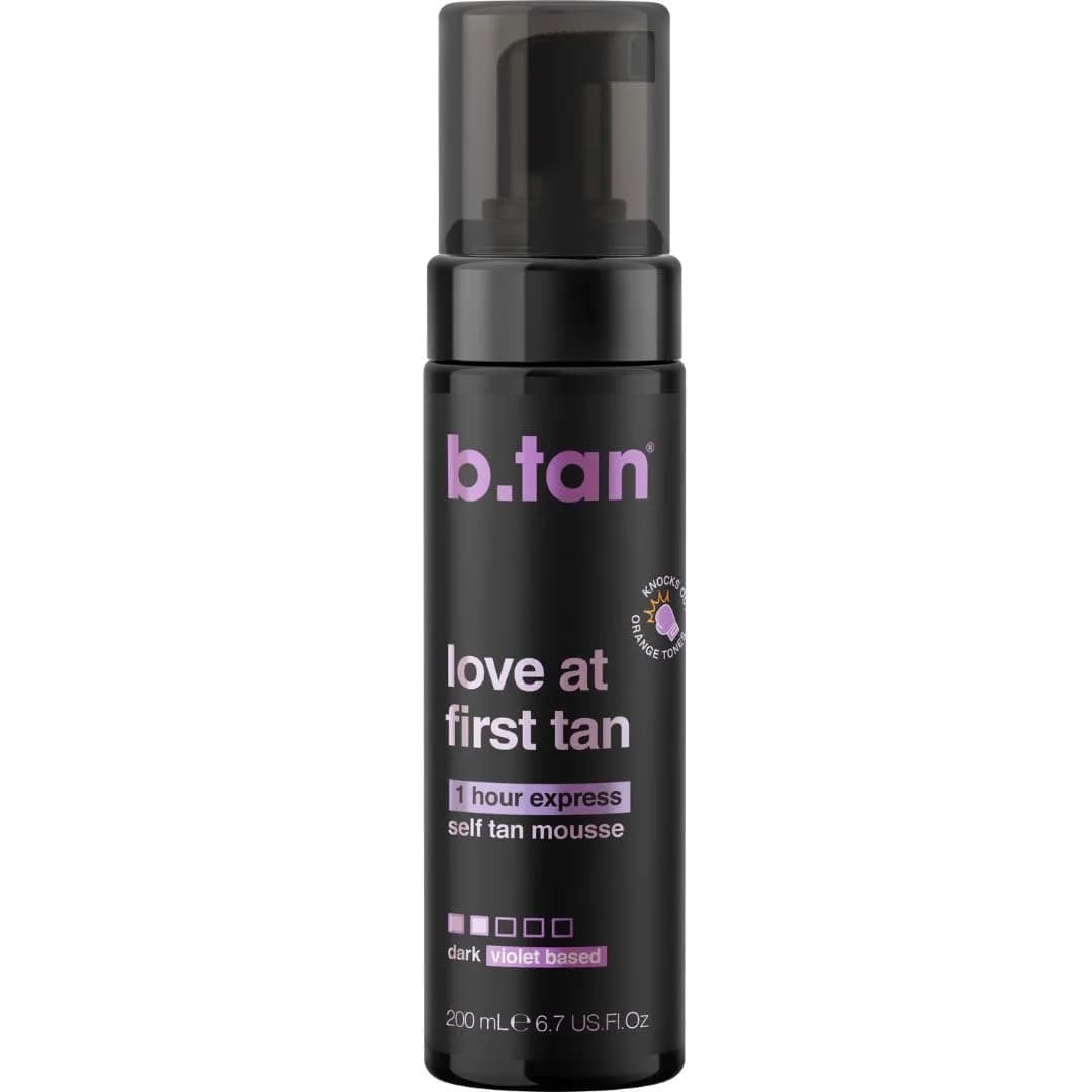 B.TAN Violet Self Tanner Mousse 200ml (6.7 Fl Oz) | Color Correcting Fake Tan Foam - main product image