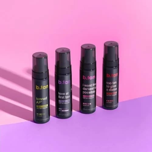 B.TAN Violet Self Tanner Mousse 200ml (6.7 Fl Oz) | Color Correcting Fake Tan Foam thumbnail 9