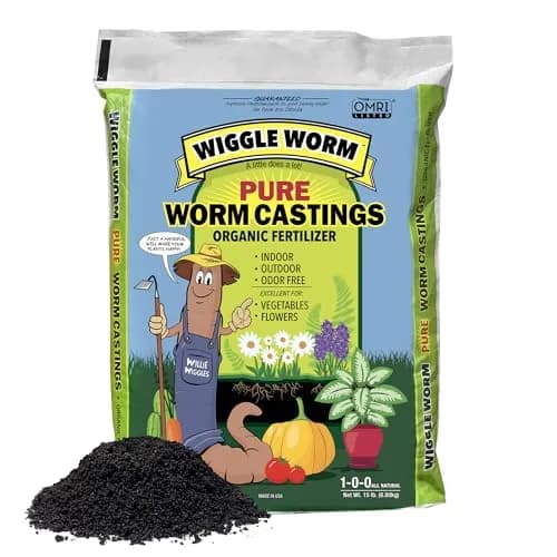 Wiggle Worm Organic Fertilizer 15lb | OMRI Listed, Soil & Plant Boost, Odorless, Non-Toxic thumbnail 1