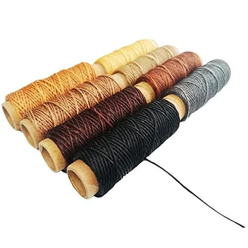 JANYUN 150D Waxed Leather Sewing Thread Cord 1mm Diameter, 264 Yards Total | 8 Colors for Leather Craft DIY thumbnail 2