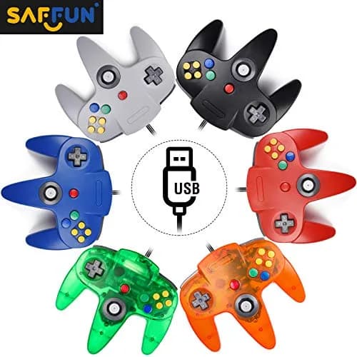 SAFFUN Classic N64 Controller Wired USB Gamepad 203.2 cm (6.6 ft) | Plug and Play for PC and Raspberry Pi thumbnail 6