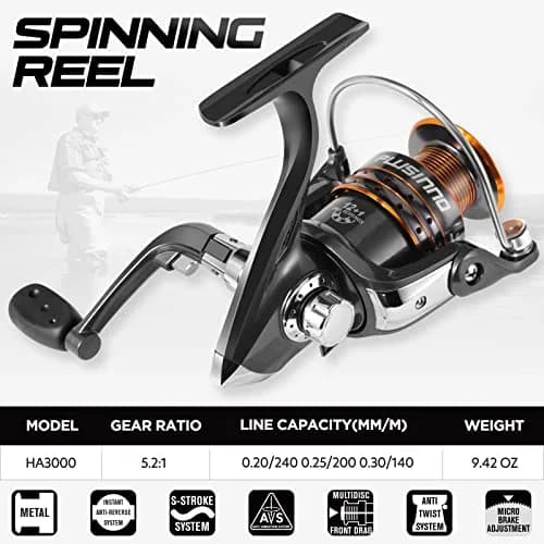 PLUSINNO Fishing Rod and Reel Combos 5.91Ft Carbon Fiber Telescopic | Sea & Freshwater Kit with Reel thumbnail 7