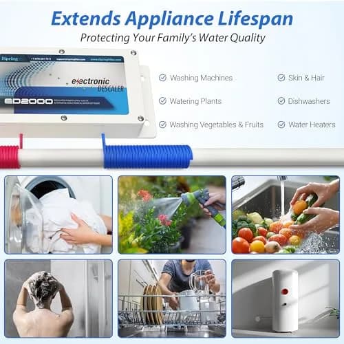 iSpring ED2000 Whole House Water Descaler 1 Count (Pack of 1) | Salt-Free Electronic Hard Water Conditioner for Pipes thumbnail 4
