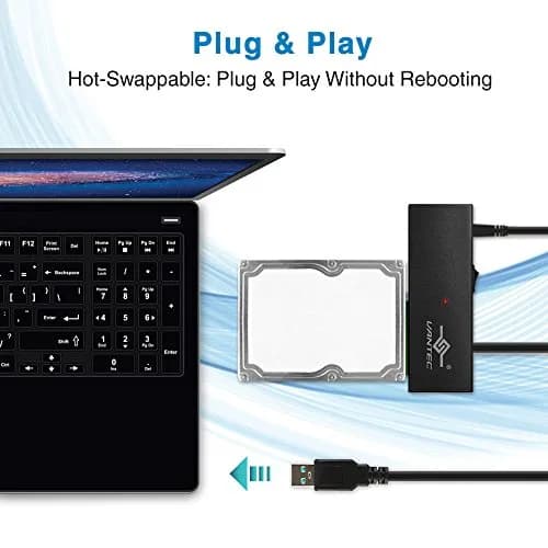 Vantec NexStar USB 3.0 to SATA 6Gbps Optical/Storage Adapter, Black | 100W Charging & 40Gbps Data Transfer thumbnail 4