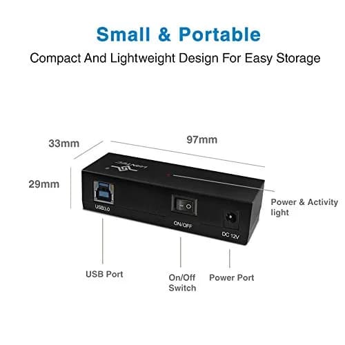 Vantec NexStar USB 3.0 to SATA 6Gbps Optical/Storage Adapter, Black | 100W Charging & 40Gbps Data Transfer thumbnail 5