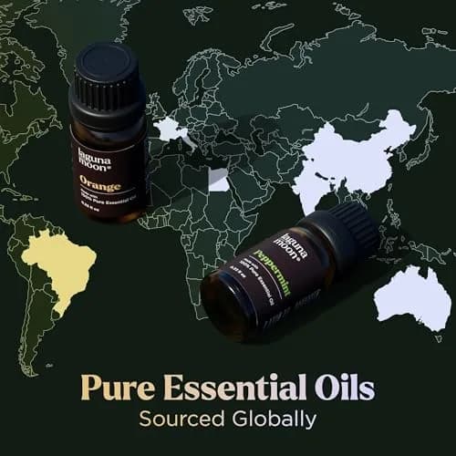 Lagunamoon Essential Oils Set, Top 20 Gift Set Oils for Diffusers, Humidifiers, Aromatherapy, Candle Making Scents, Cars & Home Products, Peppermint, Tea Tree, Lavender, Eucalyptus, Lemongrass (10mL) thumbnail 5