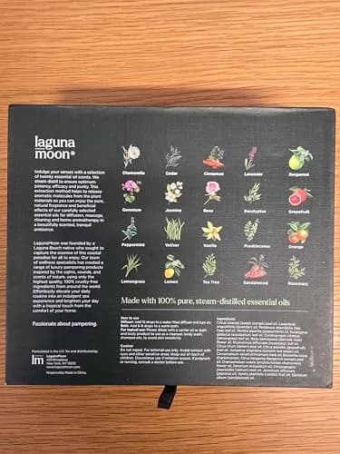 Lagunamoon Essential Oils Set, Top 20 Gift Set Oils for Diffusers, Humidifiers, Aromatherapy, Candle Making Scents, Cars & Home Products, Peppermint, Tea Tree, Lavender, Eucalyptus, Lemongrass (10mL) thumbnail 9